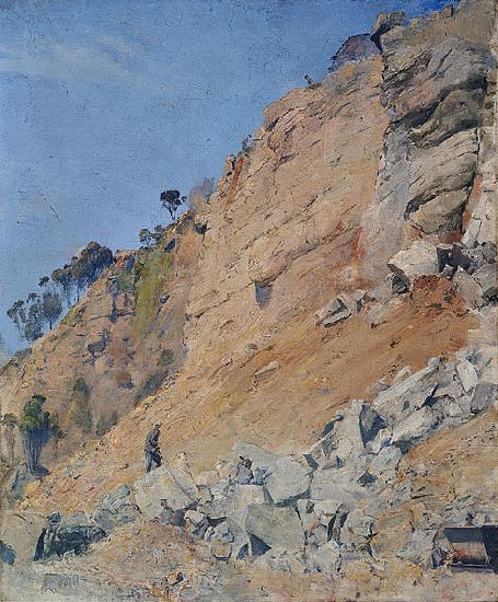 Tom roberts The Quarry Norge oil painting art